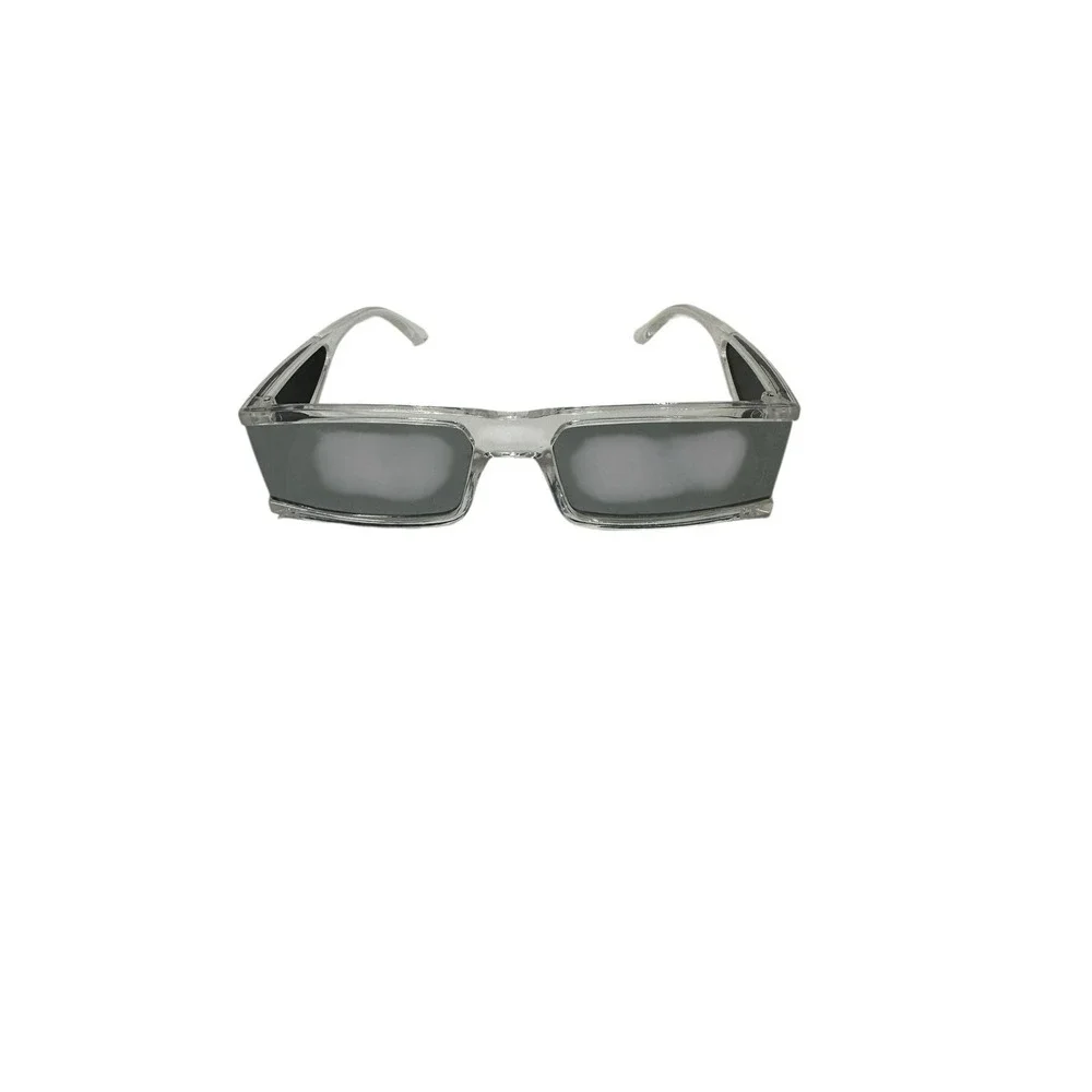 NEW womens fashion accessory SUNGLASSES clear silver plastic‎